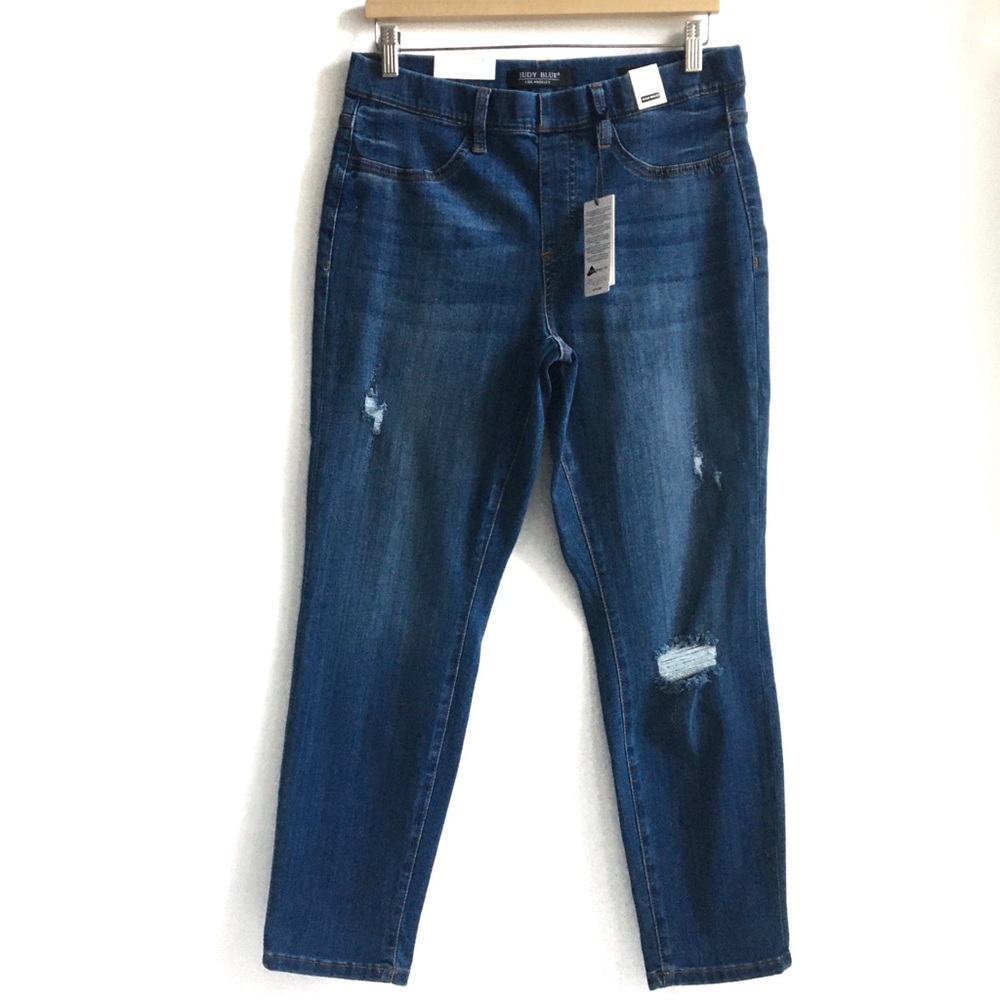Judy Blue Boyfriend Fit High Waist Blue Denim Jeans Size 11/30
